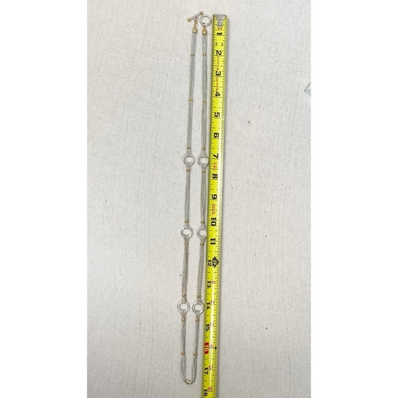 Ralph Lauren Multi Strand silver chain and ring toggle necklace - Picture 6 of 6